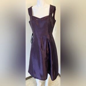 NWT Kay Unger Elegant Purple Midi evening/cocktail gorgeous baletcore dress.